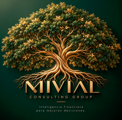 Emblema del árbol dorado de Mivial Consulting Group